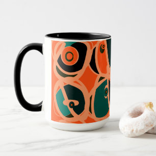 Caneca MAZIPOODLES Olho Espião Laranja Azul-marinho Preto