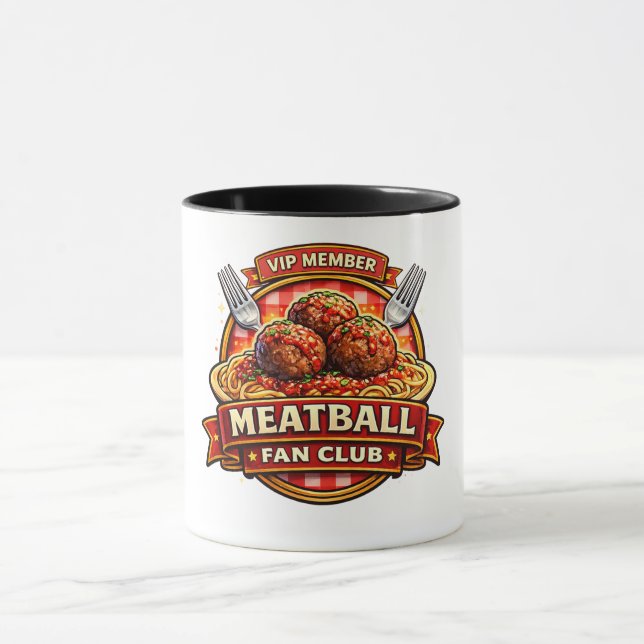 Caneca Meatball Fan Club VIP Member – Retro Italian Food  (Centro)