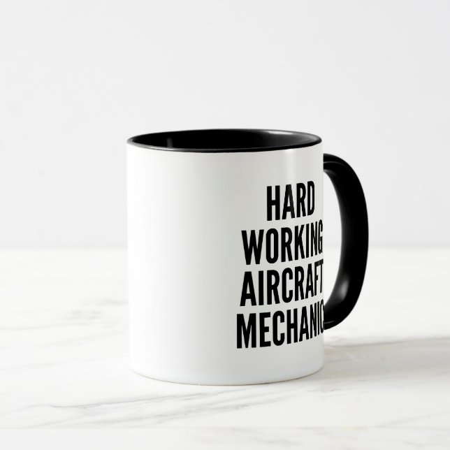 Caneca Mec nico de avi es de trabalho duro Zazzle Brasil