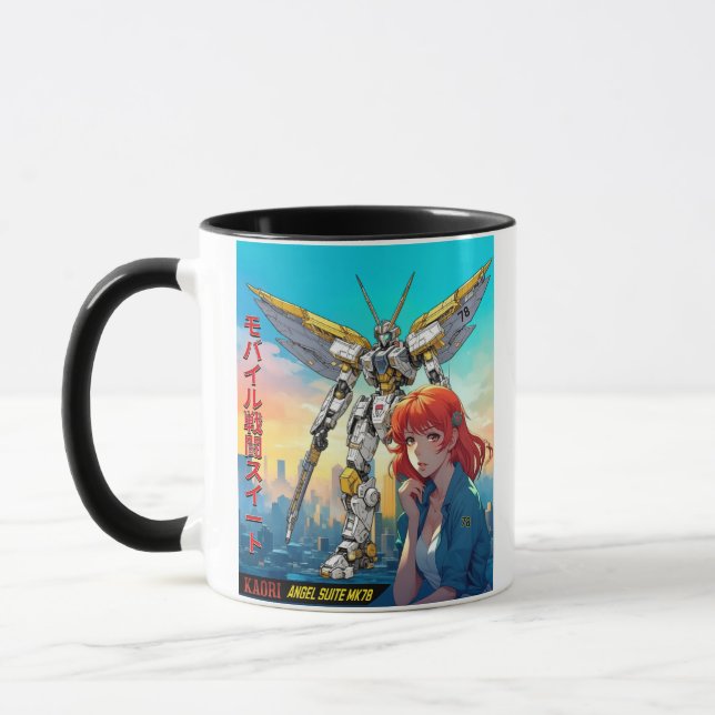 CANECA MECHA WARRIOR - O ANGEL SUITE MK78 DA KAORI (Esquerda)