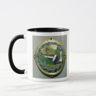 Caneca Medalhão que descreve um dragão, francês, de