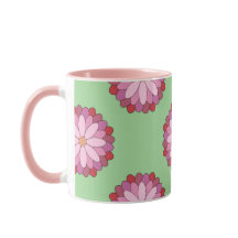 Medalhão Verde-Asiático Pastel Rosa Floral