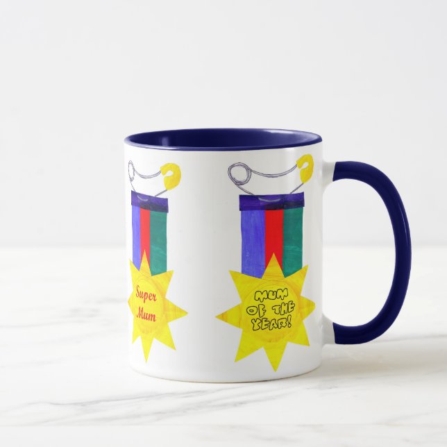 Caneca 'Medalhas da Mãe' Ringer Mug (Direita)