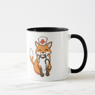 Caneca médica do doutor Fox Desenho Bonito