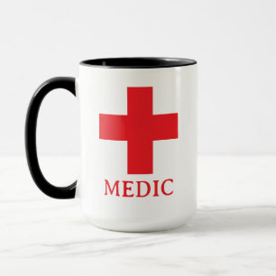 Caneca MEDICINA Simples & Primeiros Socorros, Cruz, Ambul