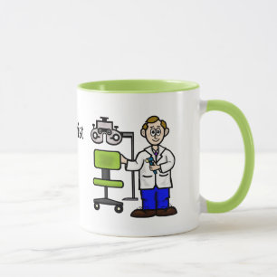 Caneca Médico e Cadeira de Exame
