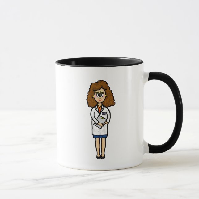 Caneca Médico feminino com Gráfico Mug (Direita)