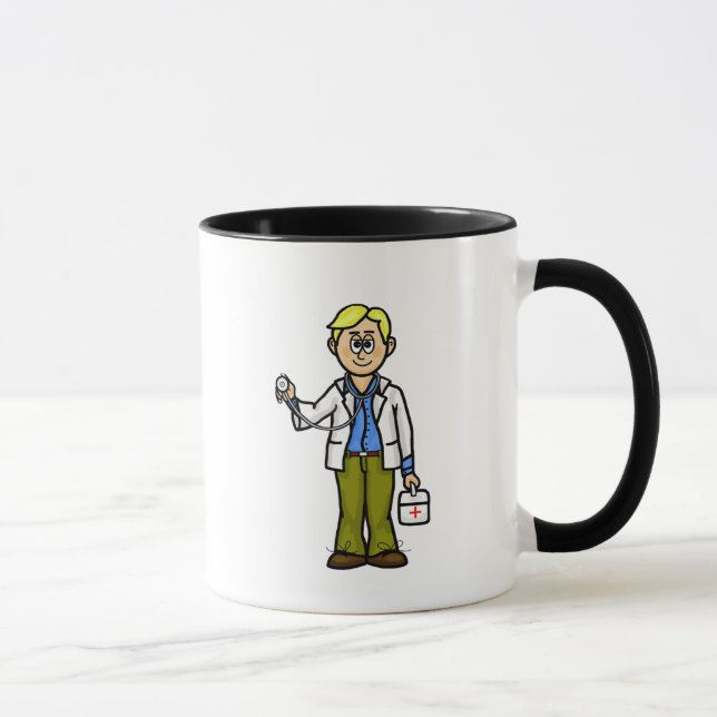 Caneca Médico Louro Masculino com Mug de Saco Médico (Direita)