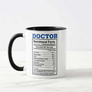 Caneca Médico Piadas Fatos Nutricionais Fatos Médicos Fun