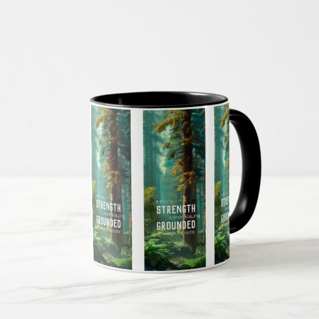 Caneca Meditação de Natureza Cultivada do Forno Florestal (Frente Esquerda)