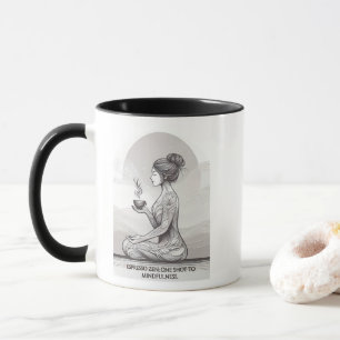 Caneca Meditação Espresso Zen Um Atirando Buda