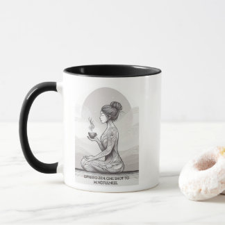 Caneca Meditação Espresso Zen Um Atirando Buda