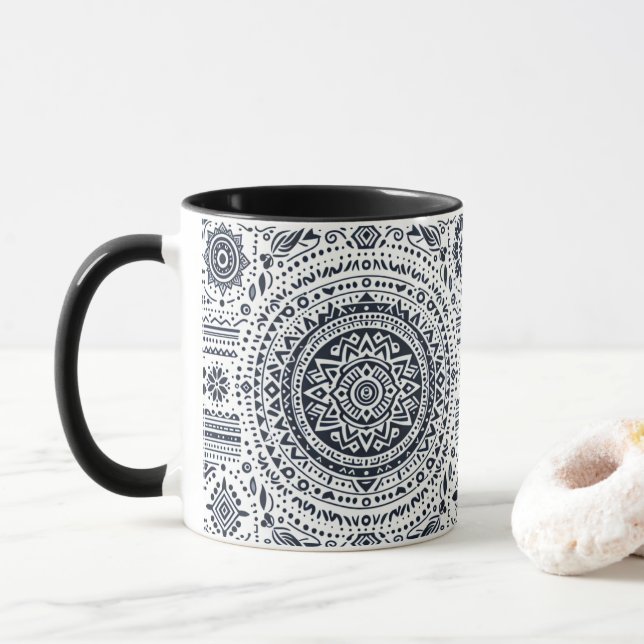 Caneca Meditação Mandala Mug (Com Donut)