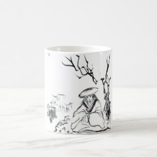 Caneca Meditating do samurai