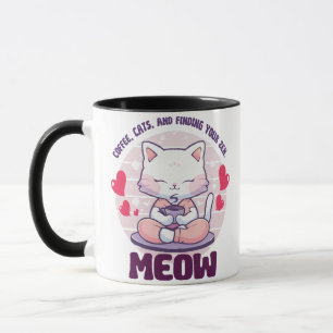 Caneca Meditation cat - Kawaii cat