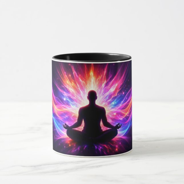 Caneca Meditation Chakra Mug Spiritual Yoga Art (Centro)
