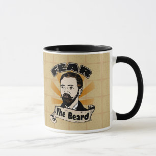 Caneca Medo da barba, bigode engraçado