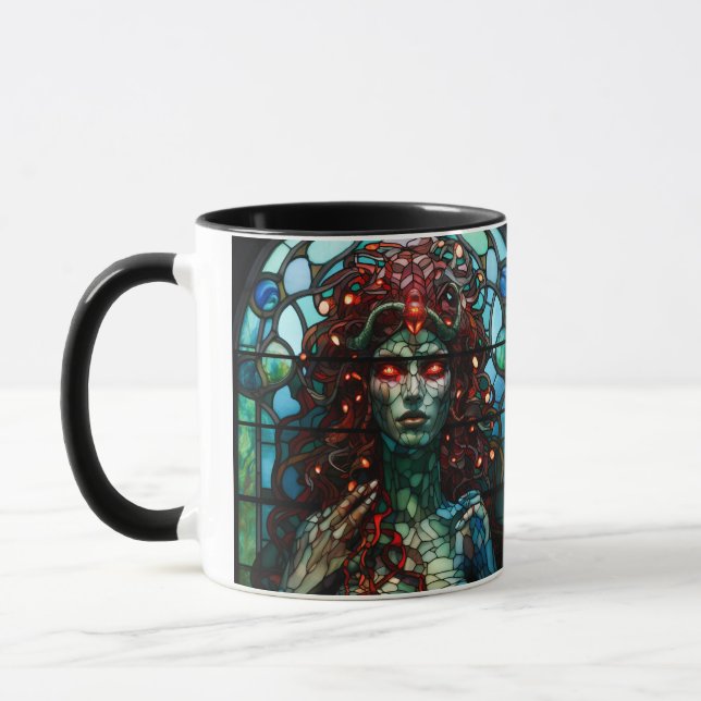 Caneca Medusa - Estilo de Tiffany da Janela de Vidro Este (Esquerda)