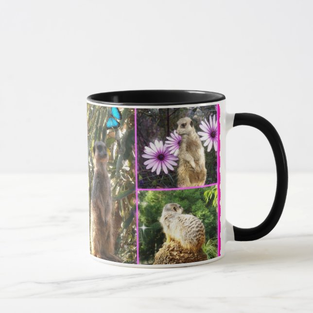 Caneca Meerkat Collage, (Direita)