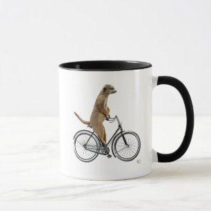 Caneca Meerkat na Bicicleta