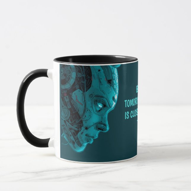 Caneca Meias da Tripulação Cabeça de Robô Cyborg (Esquerda)