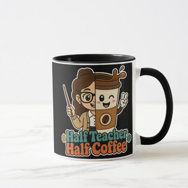Caneca Meio Professor Meio Café - Presente Diverti (Direita)