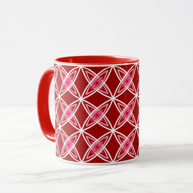 Caneca Meio século Atômica moderno - Vermelho escuro (Frente Esquerda)