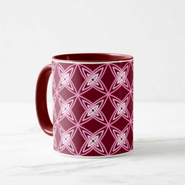 Caneca Meio século Atômica Moderno - Vinho Borgonha (Frente Esquerda)
