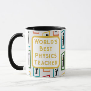 Caneca Meio século de Gato Moderno de Schrödinger multico