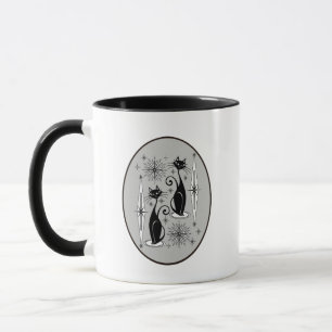Caneca Meio século Modern Cats Art Mug