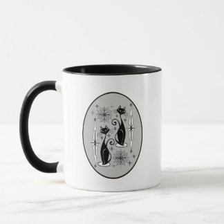 Caneca Meio século Modern Cats Art Mug