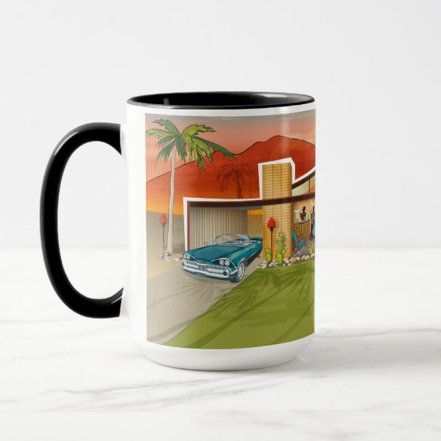 Caneca Meio século Modern House Tiki Party House (Esquerda)