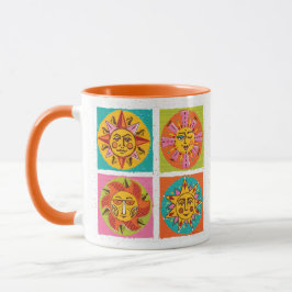 Caneca Meio século Sun Modern Faces Mug
