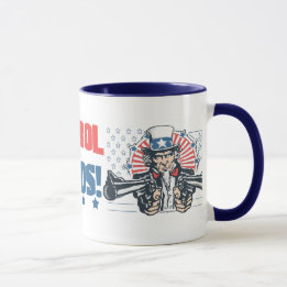 Caneca Meios do controlo de armas usando engrenagem da