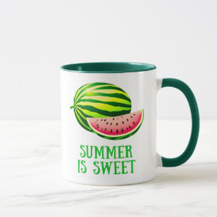 Caneca Melancia Fresca e Madura com Vibrações de Verão