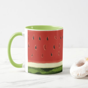 Caneca Melancia Vermelhidão Melancia Moluva Verde