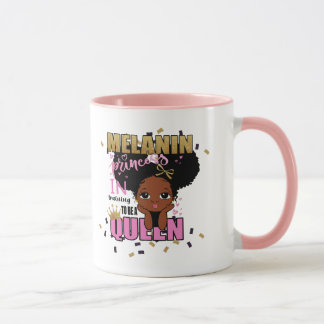 Caneca Melanin Princess Training To Be Queen Lilibet Gift