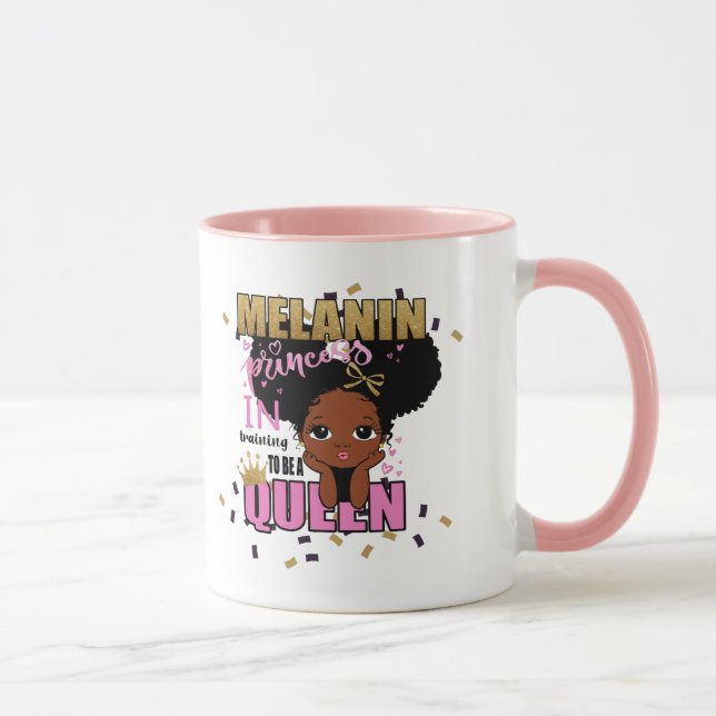 Caneca Melanin Princess Training To Be Queen Lilibet Gift (Direita)