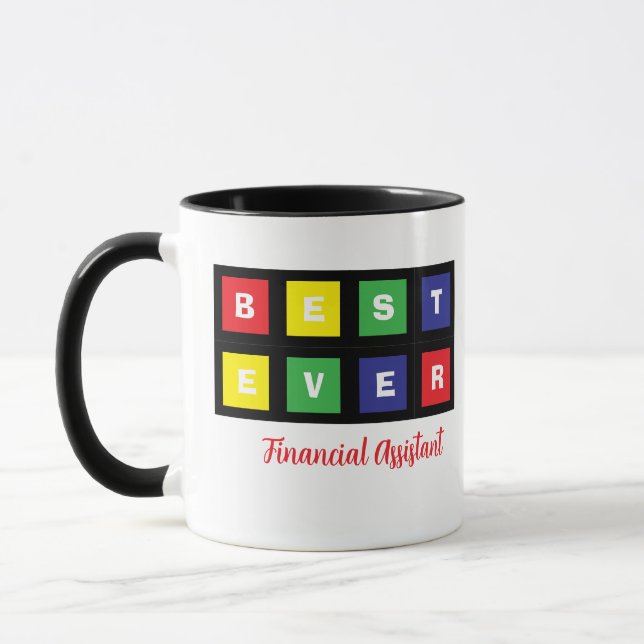 Caneca Melhor Assistente Financeiro de Todos os Tempos ca (Esquerda)