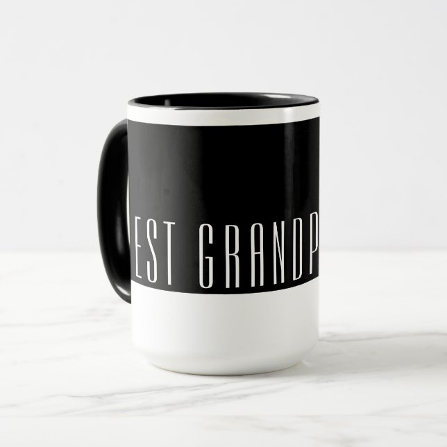 Caneca Melhor AVÔ de Todos os Tempos em Preto e Branco Mo (Frente Esquerda)