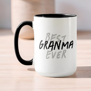 Caneca Melhor Avó de Todos os Tempos Moderno Grunge Preto