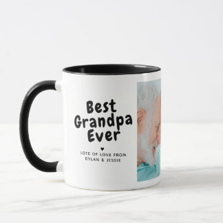 Caneca Melhor Avô do Mundo 2-Fotos em Colagem & Mensagem