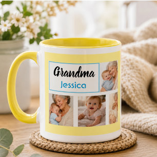 Caneca Melhor Avó do Mundo Colagem de Fotos Avós