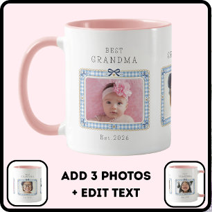 Caneca Melhor Avó Est Data Personalizada 3 Foto Fofo Chiq