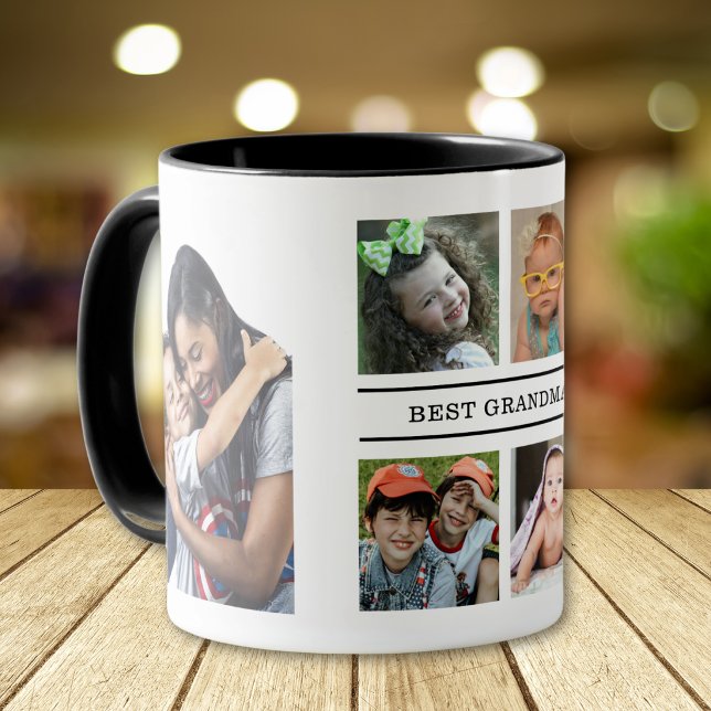 Caneca Melhor Avó Preto E Branco Netos 6 Foto  (Criador carregado)