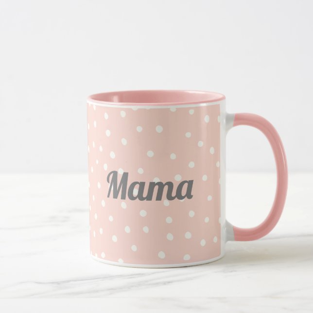 Caneca Melhor Bolinhas Rosa (Direita)