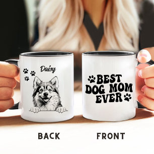 Caneca Melhor Cachorro Mãe Nunca Pomsky Cachorro Personal