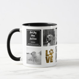 Caneca Melhor Cachorro Mãe Pai FOTO COLLAGE Dift AMOR CÃE