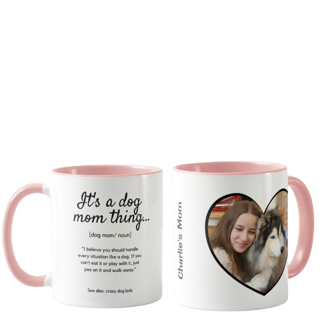 Caneca Melhor Cachorro Mãe Personalizada Foto e Cotação d (Criador carregado)