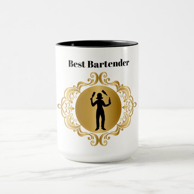 Caneca Melhor Cama de Bartender para a Bartender Feminina (Centro)